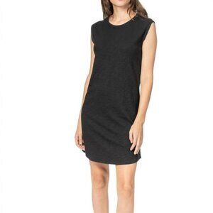 NEW LILLA P cap sleeve tee shirt dress in black
